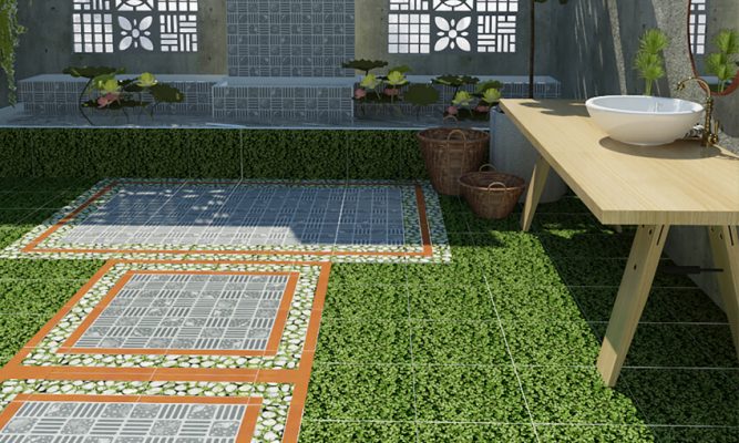 Gạch Lát Sân Vườn Đồng Tâm 4040THESEA002