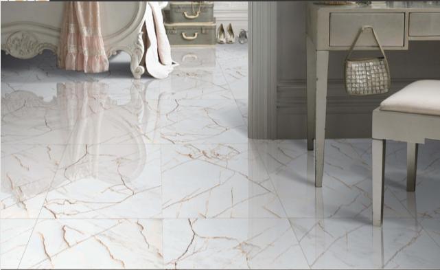 Phối Cảnh Gạch Ấn Độ 80x80 MARBLE WHITE