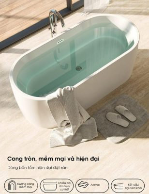 Bồn tắm Mowoen thiết kế nhỏ gọn, sang trọng