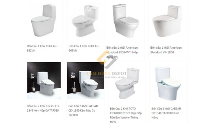 Các sản phẩm bồn cầu đa dạng tại Showroom Lâm Hùng.png