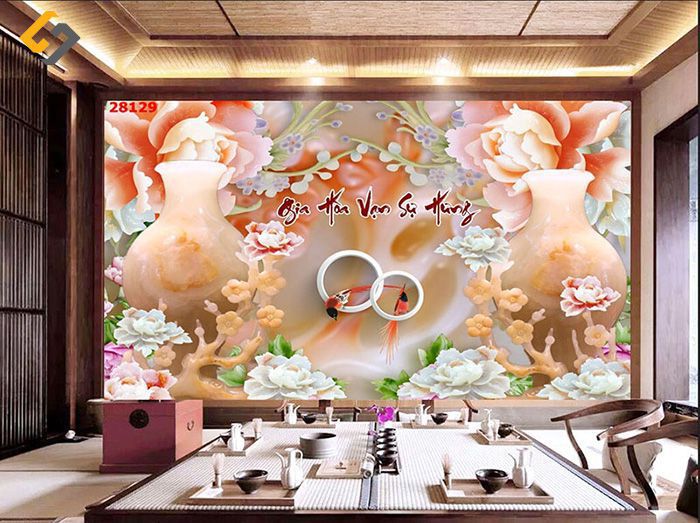 Hoạ tiết trang nhã, nổi bật với hoa lá những đường nét tinh tế