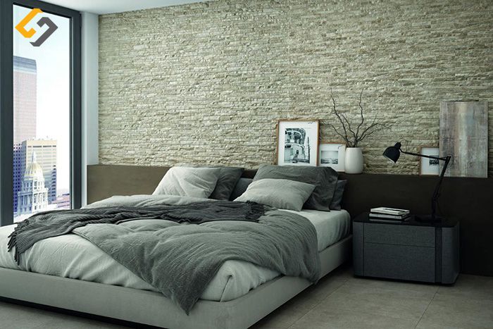 Phá cách không gian ngủ với mẫu gạch thẻ lát tường đầy thu hút