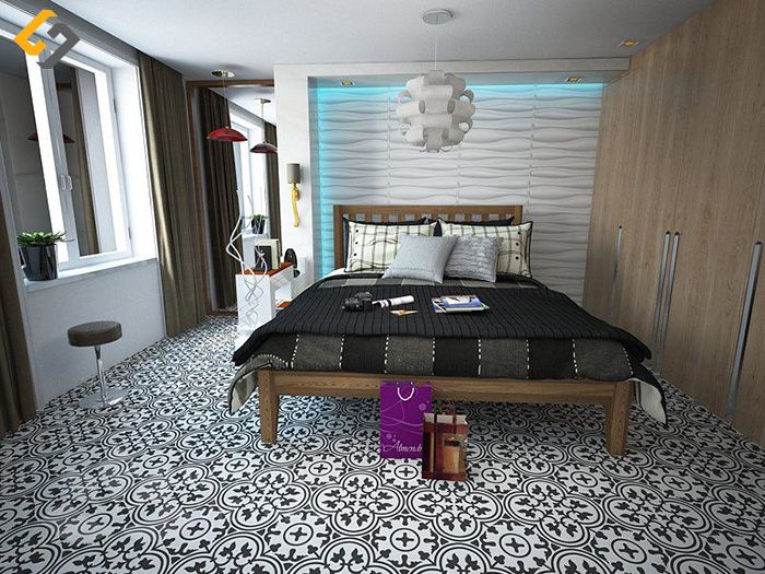 Không gian phòng ngủ hiện đại với sự kết hợp đồ nội thất hoàn hảo