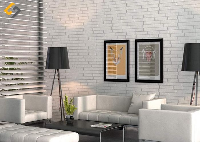 Gạch gốm màu trắng dễ kết hợp với đồ nội thất