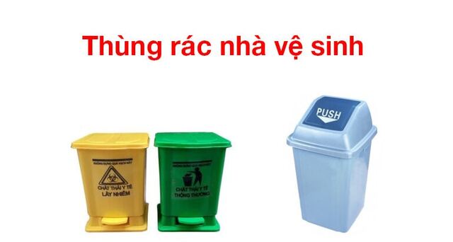 Không thể thiếu thùng đựng rác trong nhà vệ sinh