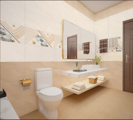 Sử dụng màu trắng cho nắp bồn cầu tạo sự thanh lịch, thoải mái và nhẹ nhàng hơn trong không gian phòng tắm