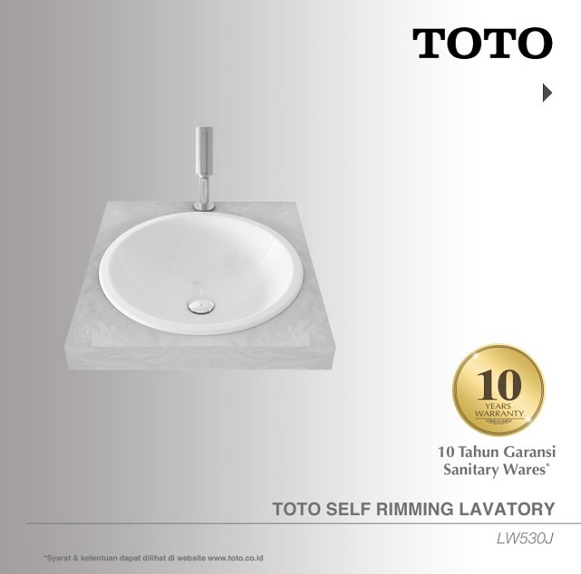Hãy sắm ngay mẫu lavabo có vành này của TOTO